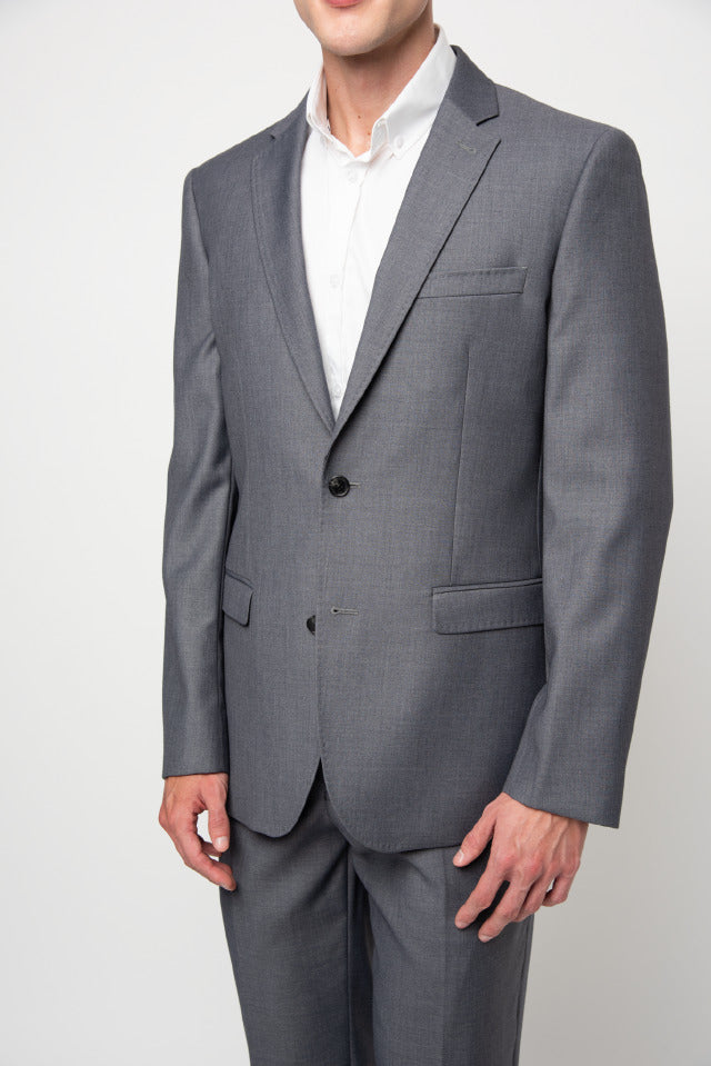 Polo Men's Custom Fit Suit Shark Skin