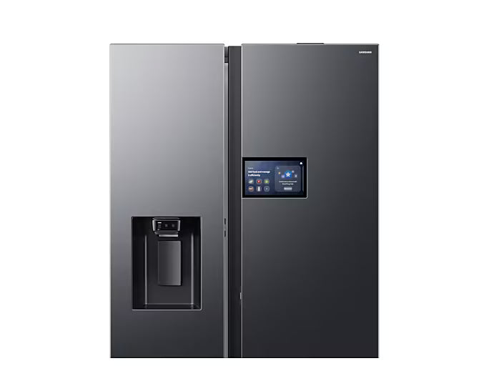 Bespoke AI Side by Side, 9” AI Home screen, Plumbed, Black , 594L