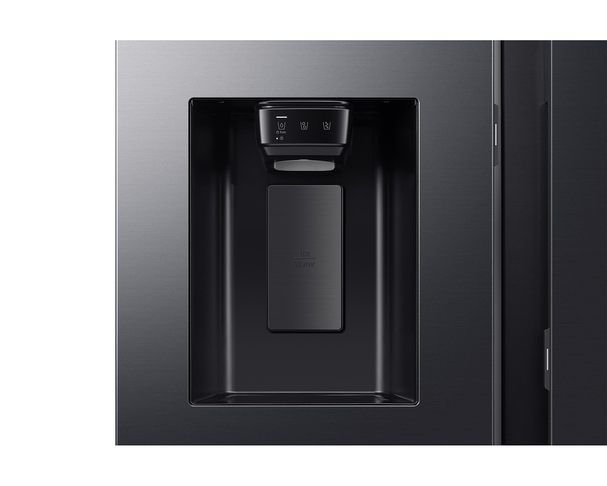 Bespoke AI Side by Side, 9” AI Home screen, Plumbed, Black , 594L
