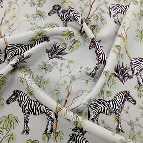 Printed Mini Matt Zebra Grey 140 cm