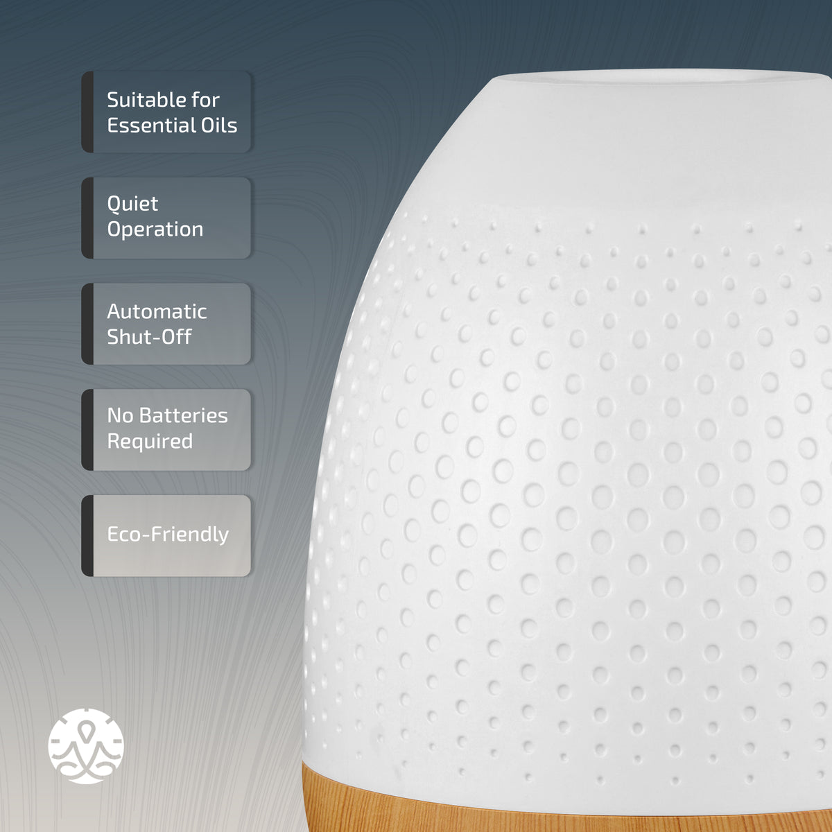 Zen Diffuser Zen Lucent Series Ultrasonic Diffuser White ZN-4004-WT
