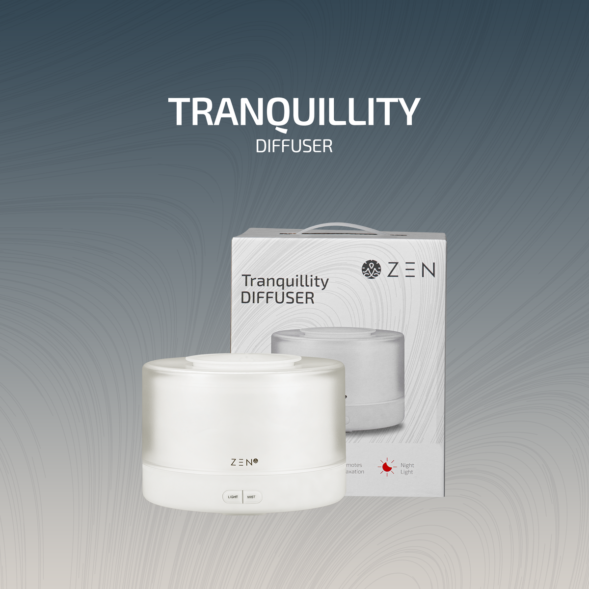 Zen Diffuser Zen Tranquillity Aroma Diffuser White ZN-4002-WT