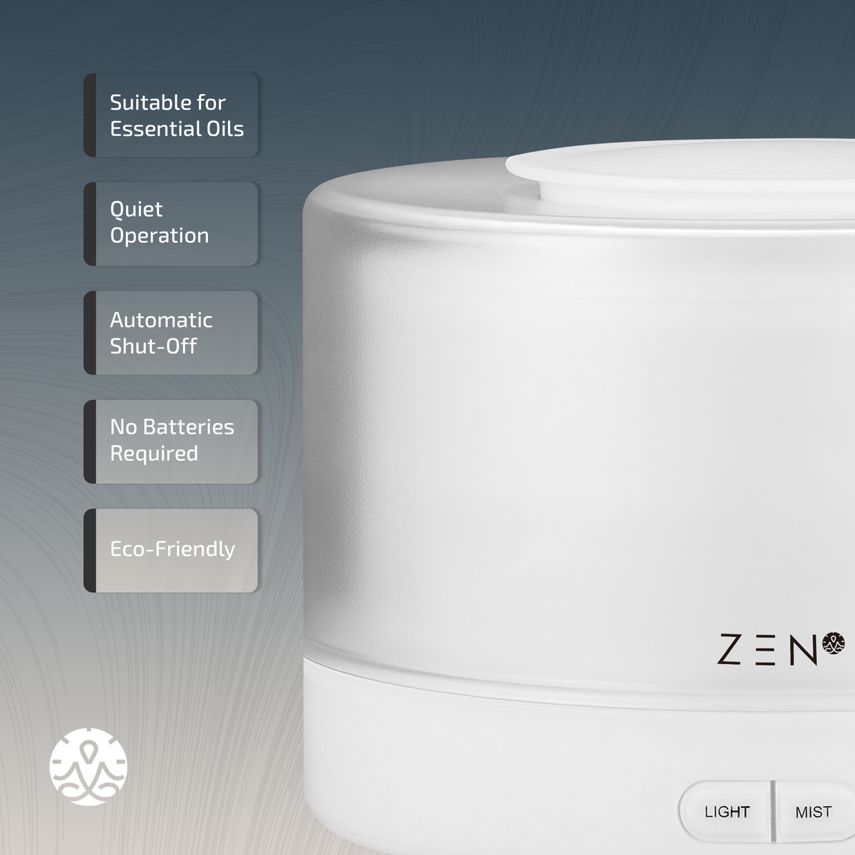 Zen Diffuser Zen Tranquillity Aroma Diffuser White ZN-4002-WT