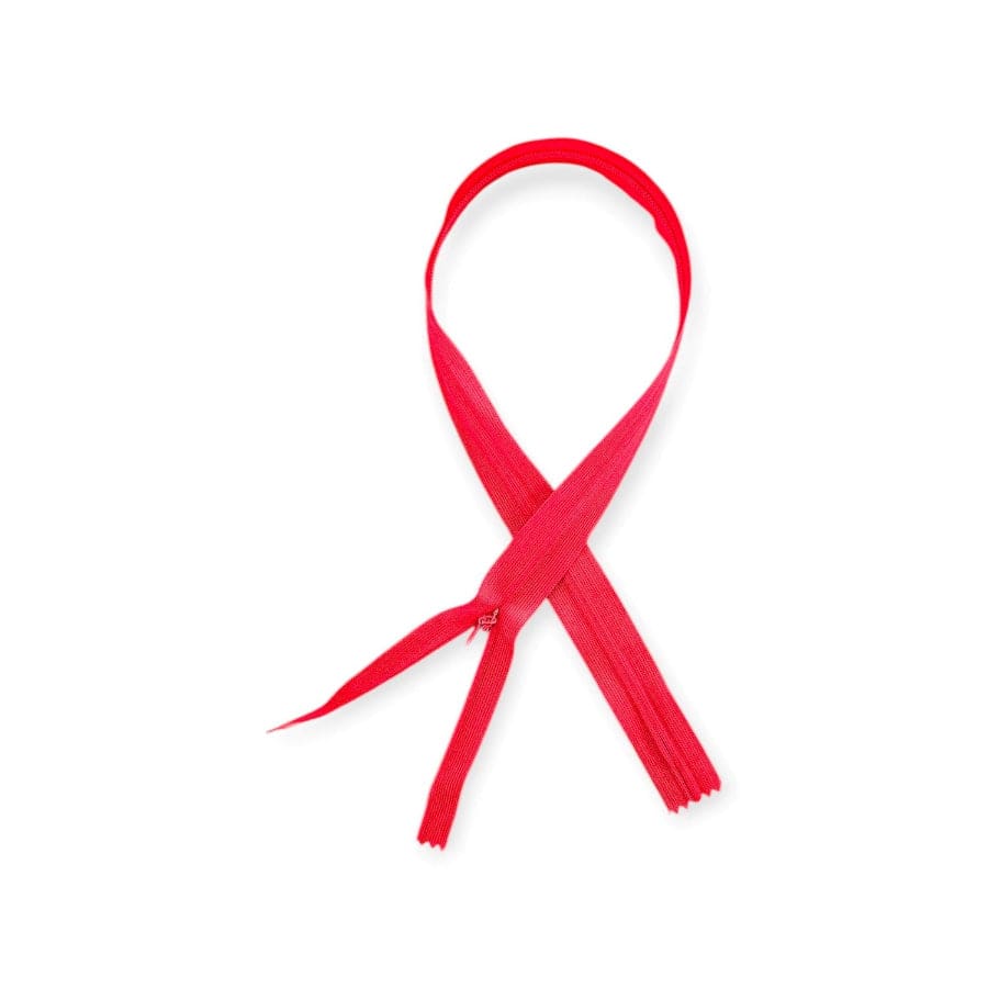 ZIPS Habby Red Invisible Zip 55cm