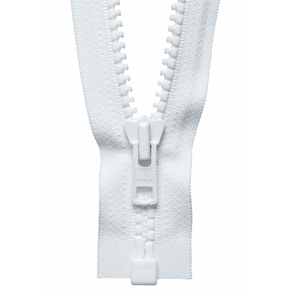 ZIPS Habby White Chunky Open End Zip 75cm (7492174086233)