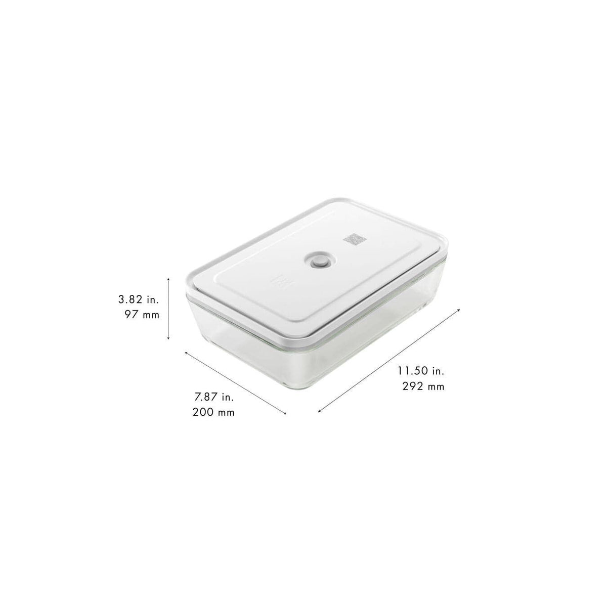Zwilling Dish Glass Zwilling Fresh & Save Vacuum Glass Dish Gray Lid 2.85 Litre