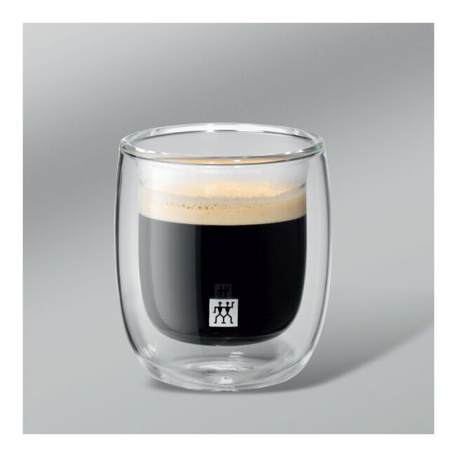 Zwilling Knife Zwilling Double Walled Espresso Glass Set 2 Piece ZW-39500-075-0