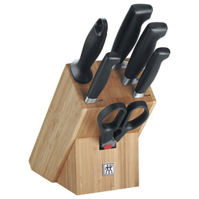Zwilling Knife Zwilling Four Star Bamboo 7pc Knife Block Set With Shears ZW-35068-002 (7615889506393)