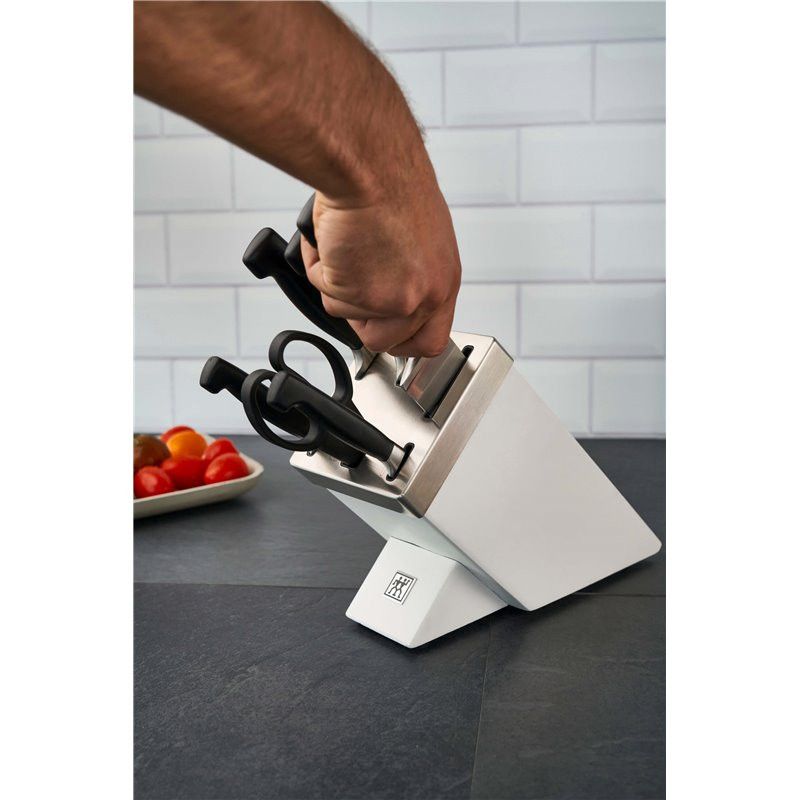 Zwilling Knife Zwilling Knives in Self-Sharpening Four Star Block Set 7 Piece Ash White ZW-1002304
