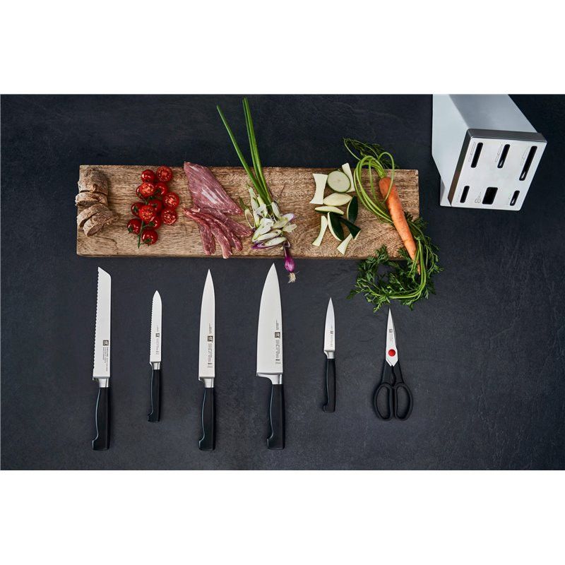 Zwilling Knife Zwilling Knives in Self-Sharpening Four Star Block Set 7 Piece Ash White ZW-1002304