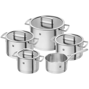 Zwilling Pots Set Zwilling Vitality 9-Pcs 18/10 Stainless Steel Pot Set Silver (7398663389273)