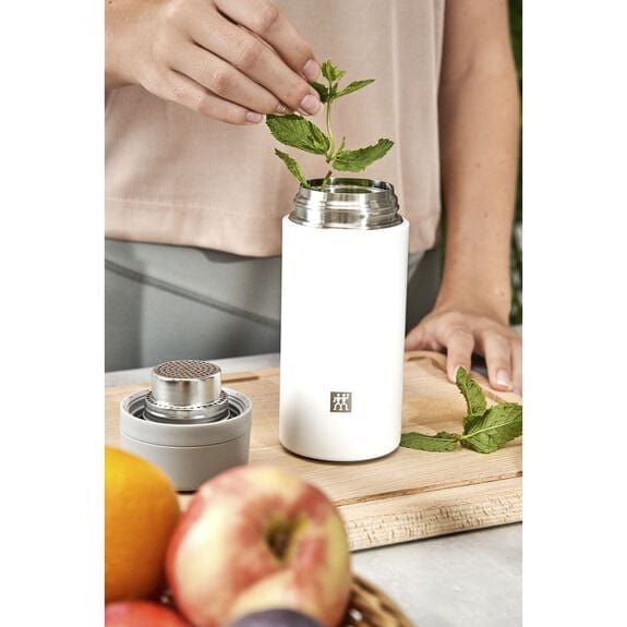 Zwilling Travel Mug Zwilling Thermo 420ml Tea & Fruit Infuser Bottle White ZW39500-511 (7416599019609)
