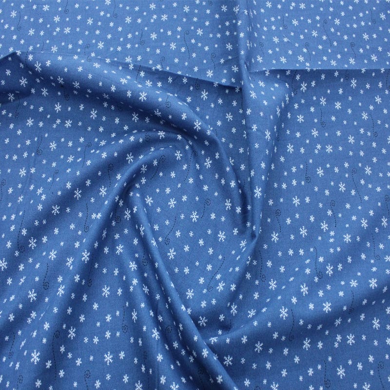 100% COTTON Blue Usa 100% Cotton Craft Snow Fabric 110cm (6940724035673)