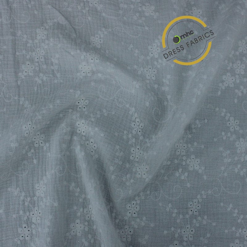 100% COTTON Dresses Ivory Embroider Baby Cotton Fabric 150cm (6852524408921)