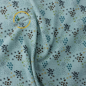 100% COTTON Dresses Powder Blue Printed Baby Cotton Fabric 150 cm (6852459888729)