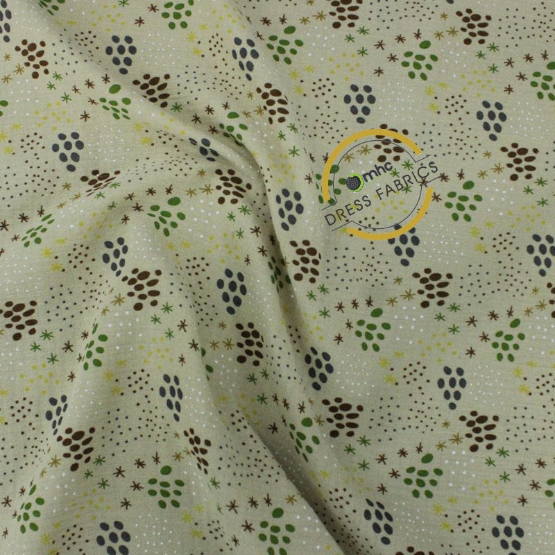 100% COTTON Dresses Sand Printed Baby Cotton Fabric 150 cm (6852459888729)