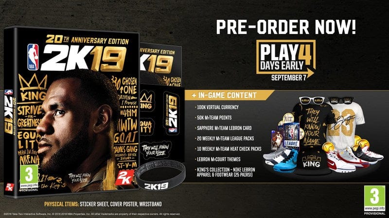 2K Games Gaming NBA 2K19 - 20th Anniversary Edition (PS4) (2061833240665)