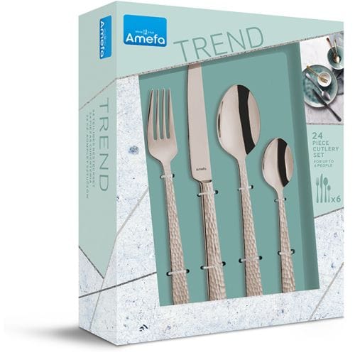 AMEFA CUTLERY Amefa Felicity Champagne Rose Cutlery Set 24pc (7250575032409)