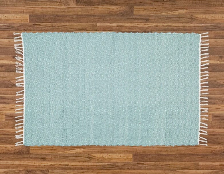 Amelia Jackson RUG Amelia Jackson Cotton Dhurrie Twill Duck Egg 75X120 SBED022 (2061579026521)