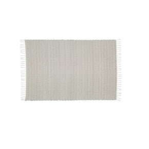 Amelia Jackson RUG Amelia Jackson Cotton Dhurrie Twill Light Grey 75X120 SBED022 (2061579059289)