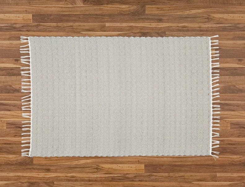 Amelia Jackson RUG Amelia Jackson Cotton Dhurrie Twill Light Grey 75X120 SBED022 (2061579059289)