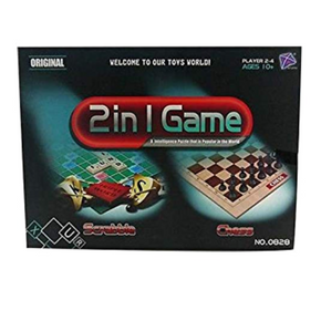 AO QING Game 2 in 1 Chess and Scrabble Board & Card Games 0828 (7201046691929)