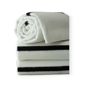 ARANDA blanket Aranda Tribal Black Stripe Xhosa 180x200 White/black (7177228189785)