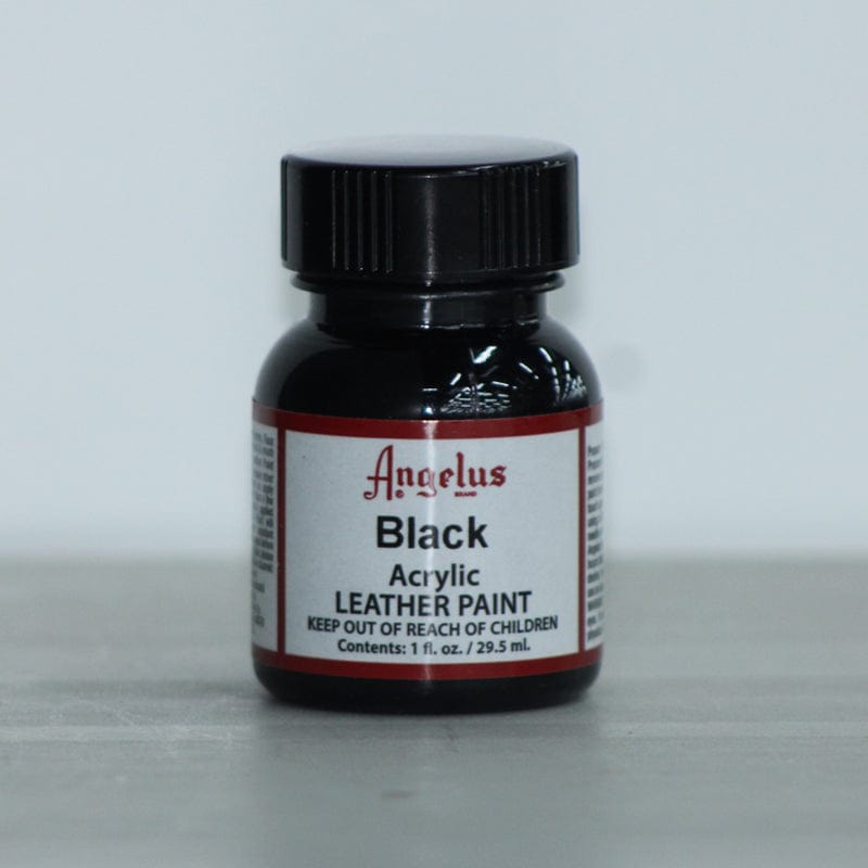 ARTS & CRAFT Habby Black Angelus  Leather Paints 29.5ml (6783273369689)