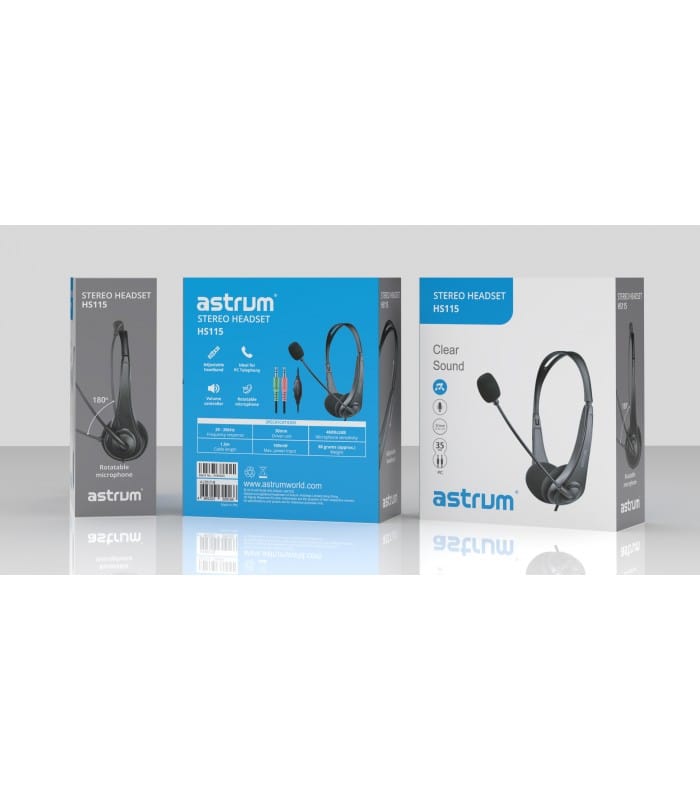 Astrum Headset+Mic Astrum HS115 Wired Headset With Mic (4789808496729)