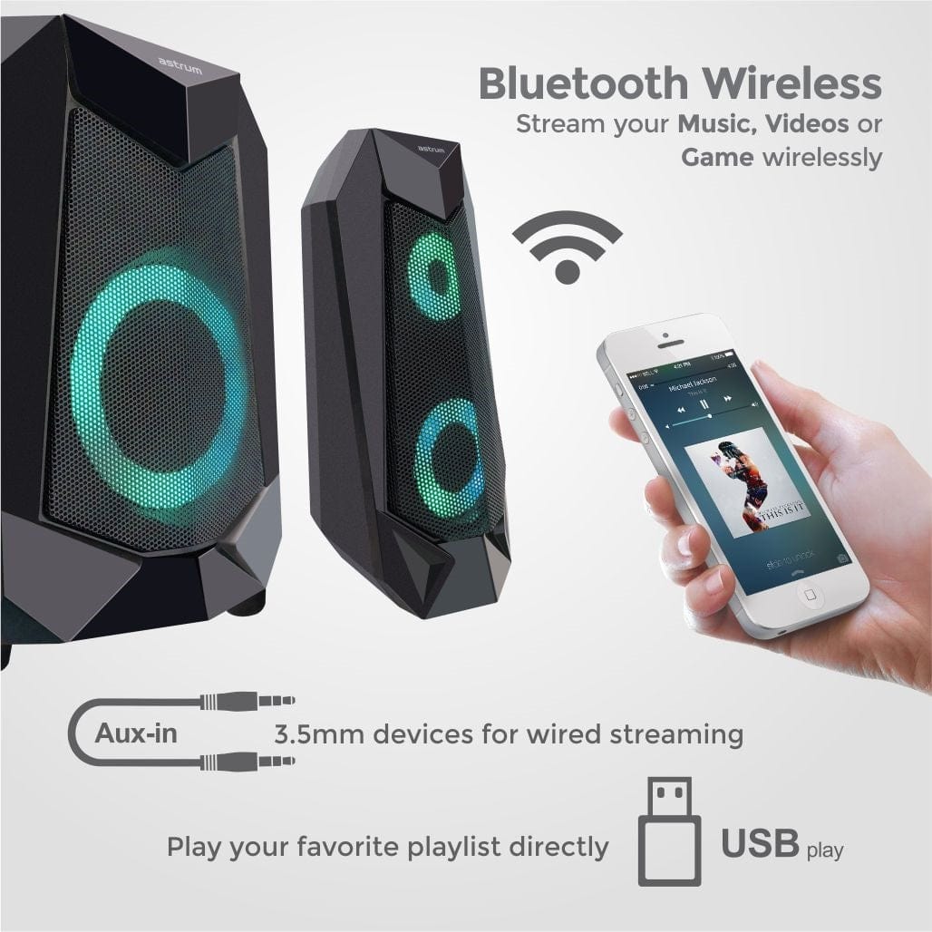 Astrum Speaker Astrum 2.1CH Bluetooth Wireless Multimedia Speaker - SM060 (6600915746905)
