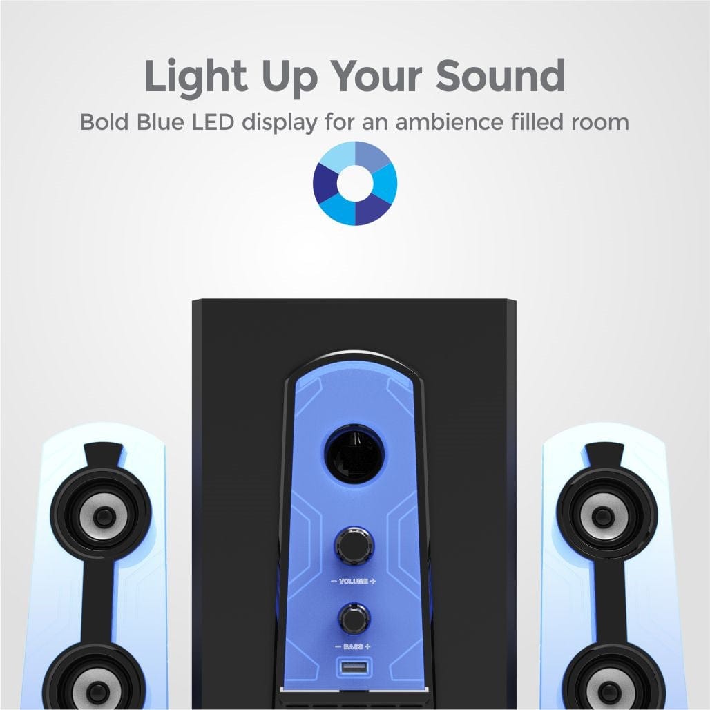 Astrum Speaker Astrum 2.1CH Led Light Wireless Multimedia Speaker - SM070 (6600916369497)