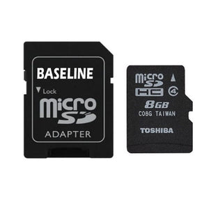 Baseline Toshiba Memory Card BASELINE 8GB Micro SD Card & Adapter (4774848266329)