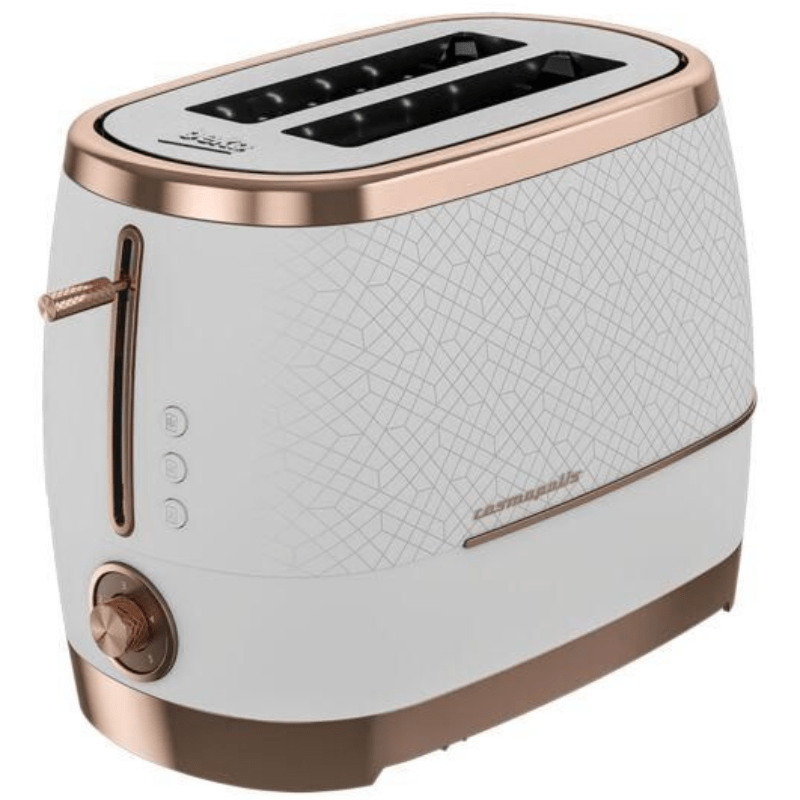 Beko TOASTER Beko Cosmopolis 2 Slice Toaster White Rose Gold TAM 8202W (2061796376665)