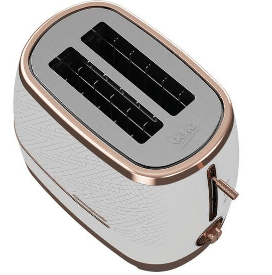 Beko TOASTER Beko Cosmopolis 2 Slice Toaster White Rose Gold TAM 8202W (2061796376665)