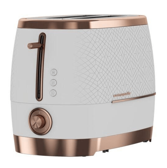Beko TOASTER Beko Cosmopolis 2 Slice Toaster White Rose Gold TAM 8202W (2061796376665)