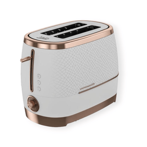 Beko TOASTER Beko Cosmopolis 2 Slice Toaster White Rose Gold TAM 8202W (2061796376665)