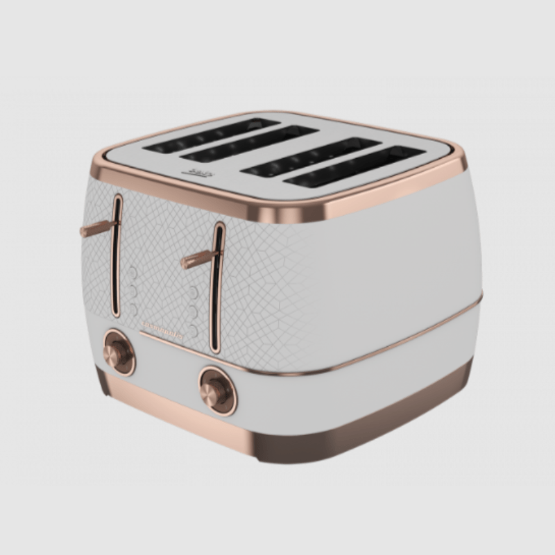 Beko TOASTER Beko Cosmopolis 4 Slice Toaster White Rose Gold - TAM8402W (4323501441113)