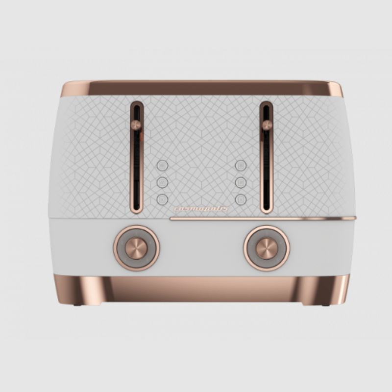Beko TOASTER Beko Cosmopolis 4 Slice Toaster White Rose Gold - TAM8402W (4323501441113)