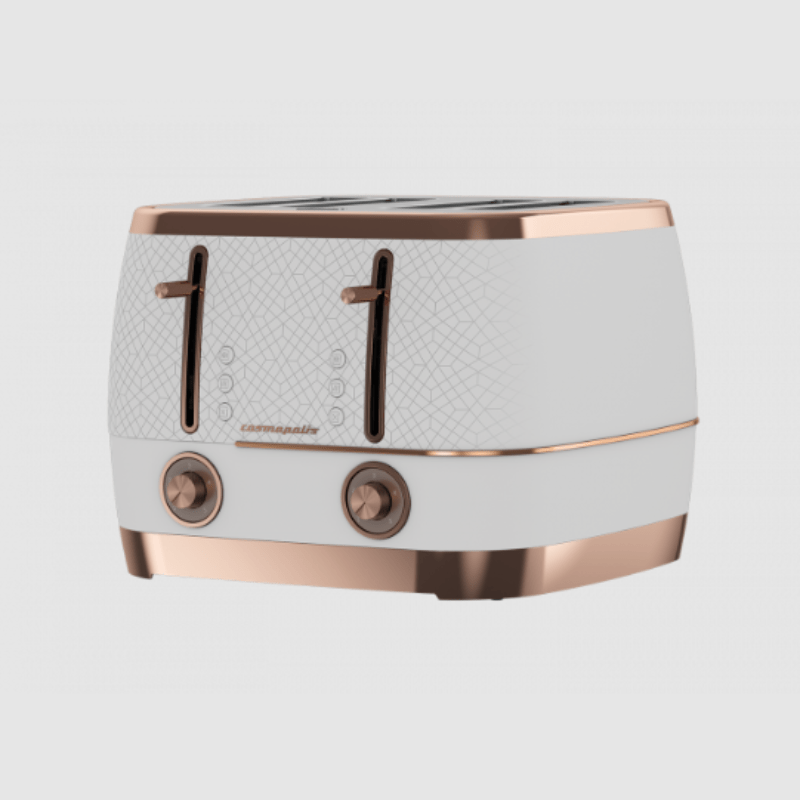 Beko TOASTER Beko Cosmopolis 4 Slice Toaster White Rose Gold - TAM8402W (4323501441113)