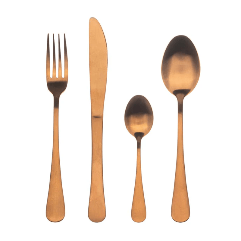 Bergner CUTLERY Bergner Cutlery Copper Matt Stainless Steel 24 Piece (4452004167769)