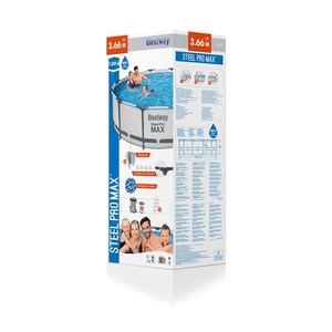 BESTWAY POOL Bestway Steel Pro Max Frame Pool Set 9.150L 3.66m x 1.00m 56418 (7166959845465)