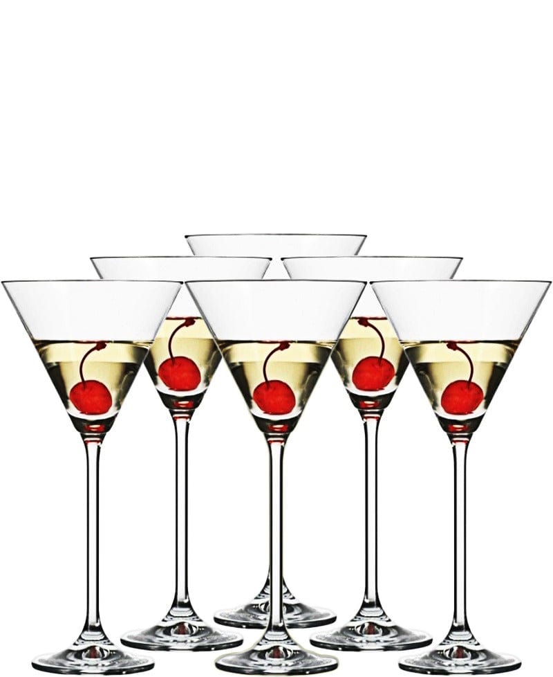 BOHEMIA CRYSTAL GLASS Bohemia Crystal Natalie Martini Glass 280ml Set OF 6 (4783703654489)