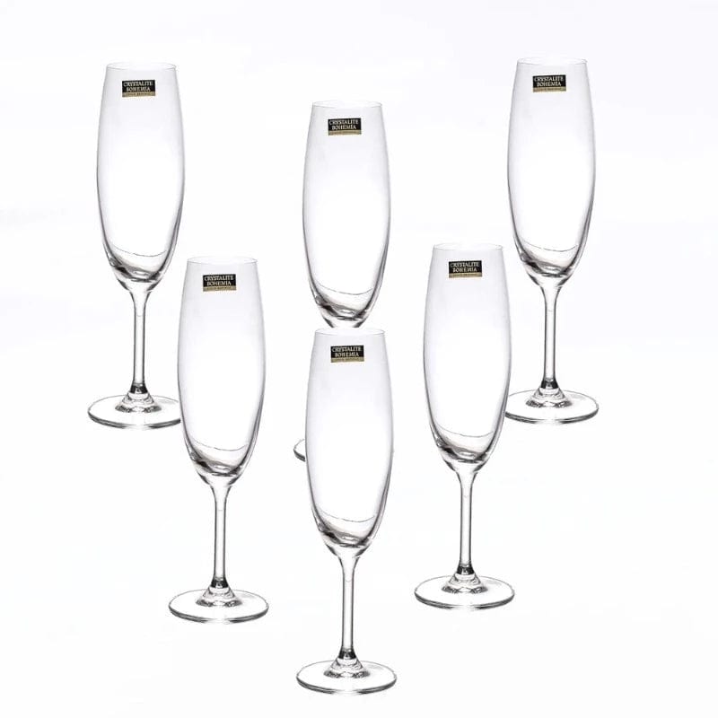 BOHEMIA GLASS Crystalite Bohimia Milvus Champagne Flute (7284109082713)