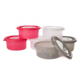 BoJungle Baby Bowl BoJungle Baby Bowls 300ml 6 Piece Grey - White - Pink B541100 (7070722687065)