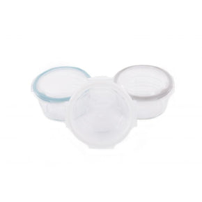 BoJungle Baby Bowl BoJungle Baby Bowls Glass White-Grey-Blue 3 Piece B500510 (7070720229465)
