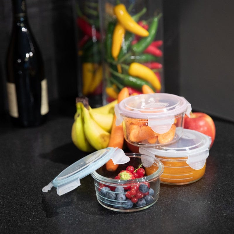 BoJungle Baby Bowl BoJungle Baby Bowls Glass White-Grey-Pink 3 Piece B500500 (7070666752089)