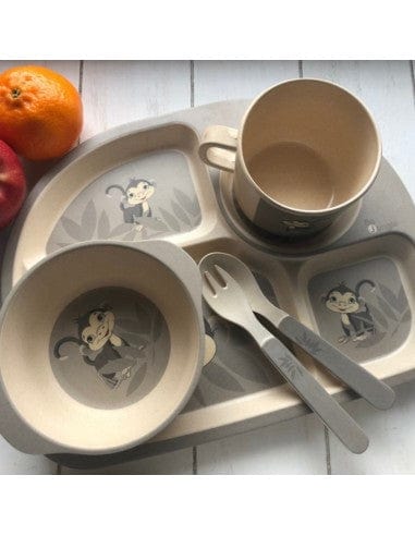BoJungle Dinner Set BoJungle Baby Corn Dinner Set Grey Monkey B555010 (7070749130841)
