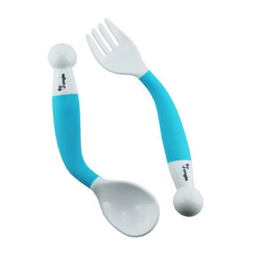 BoJungle Soft Spoon BoJungle Baby Bendable Spoon and Fork Turquoise B570000 (7070746345561)