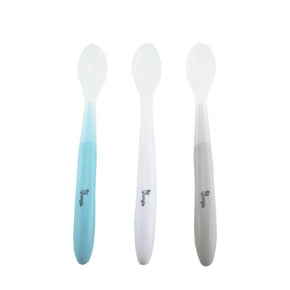 BoJungle Soft Spoon BoJungle Baby Soft Spoon Set 3 Piece Grey - White - Turquoise B571010 (7070743658585)