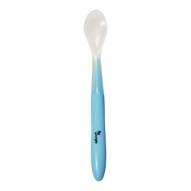 BoJungle Soft Spoon BoJungle Baby Soft Spoon Set 3 Piece Grey - White - Turquoise B571010 (7070743658585)